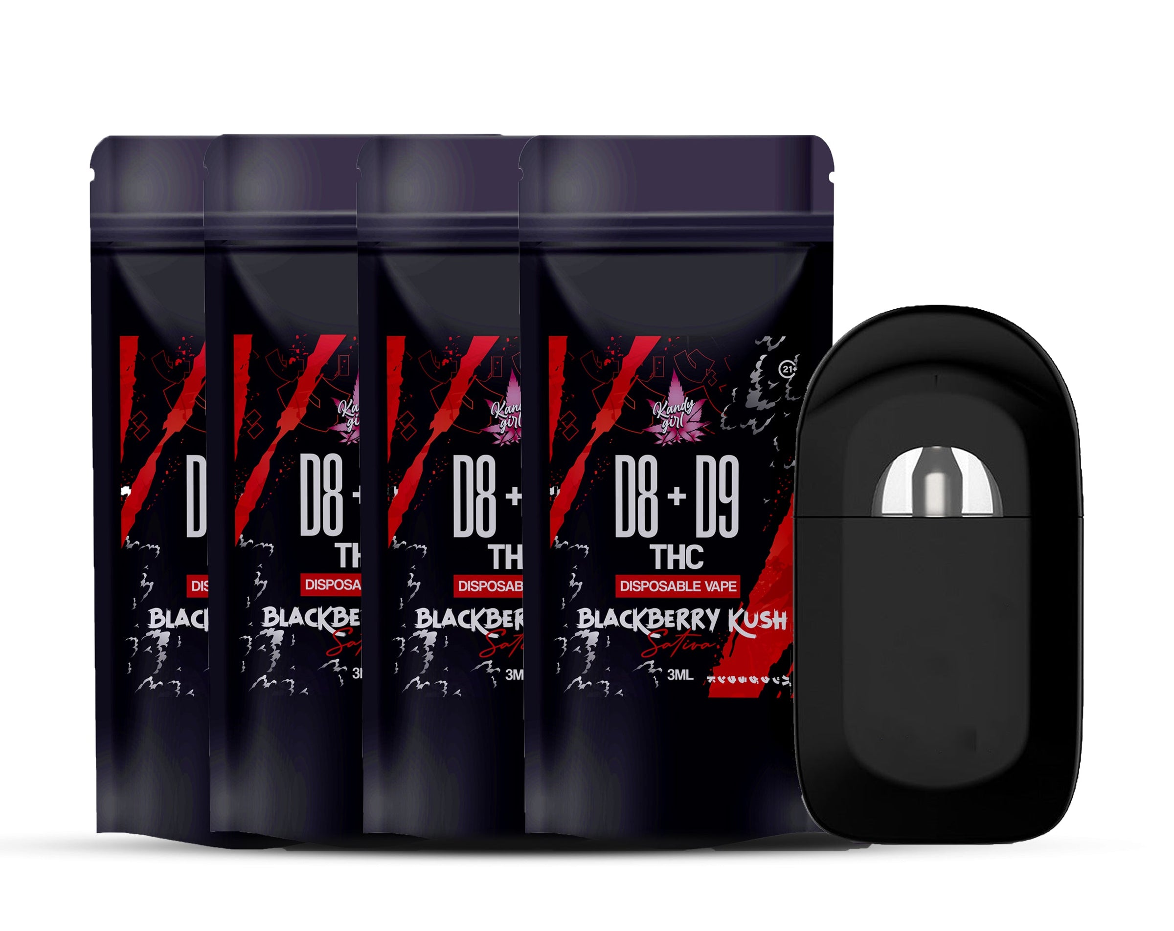 3ML DISPOSABLE VAPES D8 + D9 – BLACKBERRY KUSH 4 pack