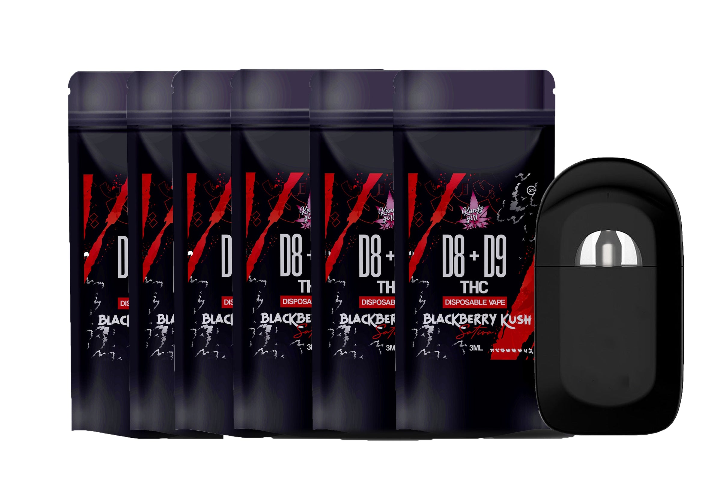 3ML DISPOSABLE VAPES D8 + D9 – BLACKBERRY KUSH 6 pack