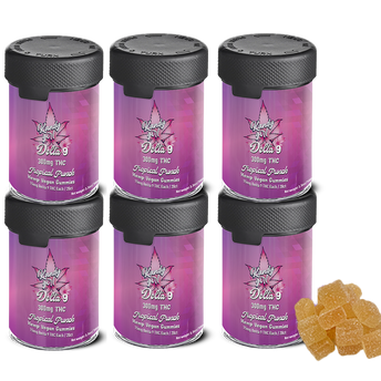 Delta 9 THC Gummies Tropical Punch  - Six Bottle Bundle 1800MG