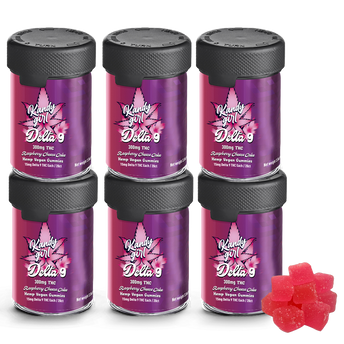 Delta 9 THC Gummies Raspberry Cheesecake - Six Bottle Bundle